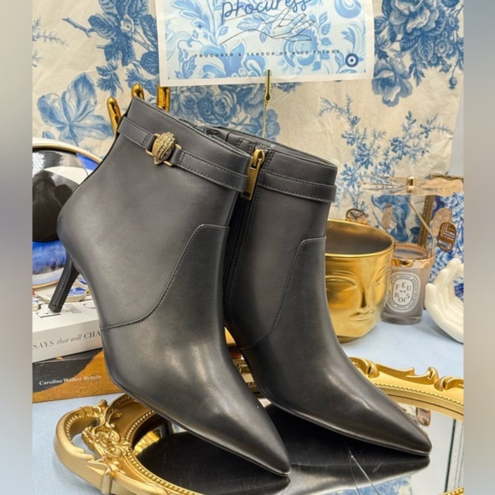 🆕 KURT GEIGER LONDON 🧿 NWOT Kensington Flexi Woven Leather Ankle Boots, Sz 7 - Picture 3 of 16